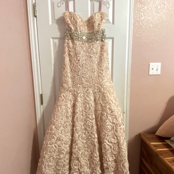 Blush Prom Dress- size 12 - Picture 1 of 2